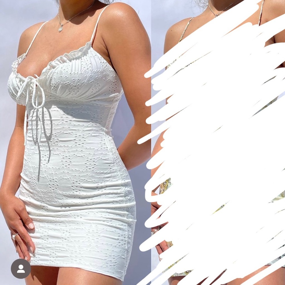 BNWT White Summer Eyelet Mini Dress